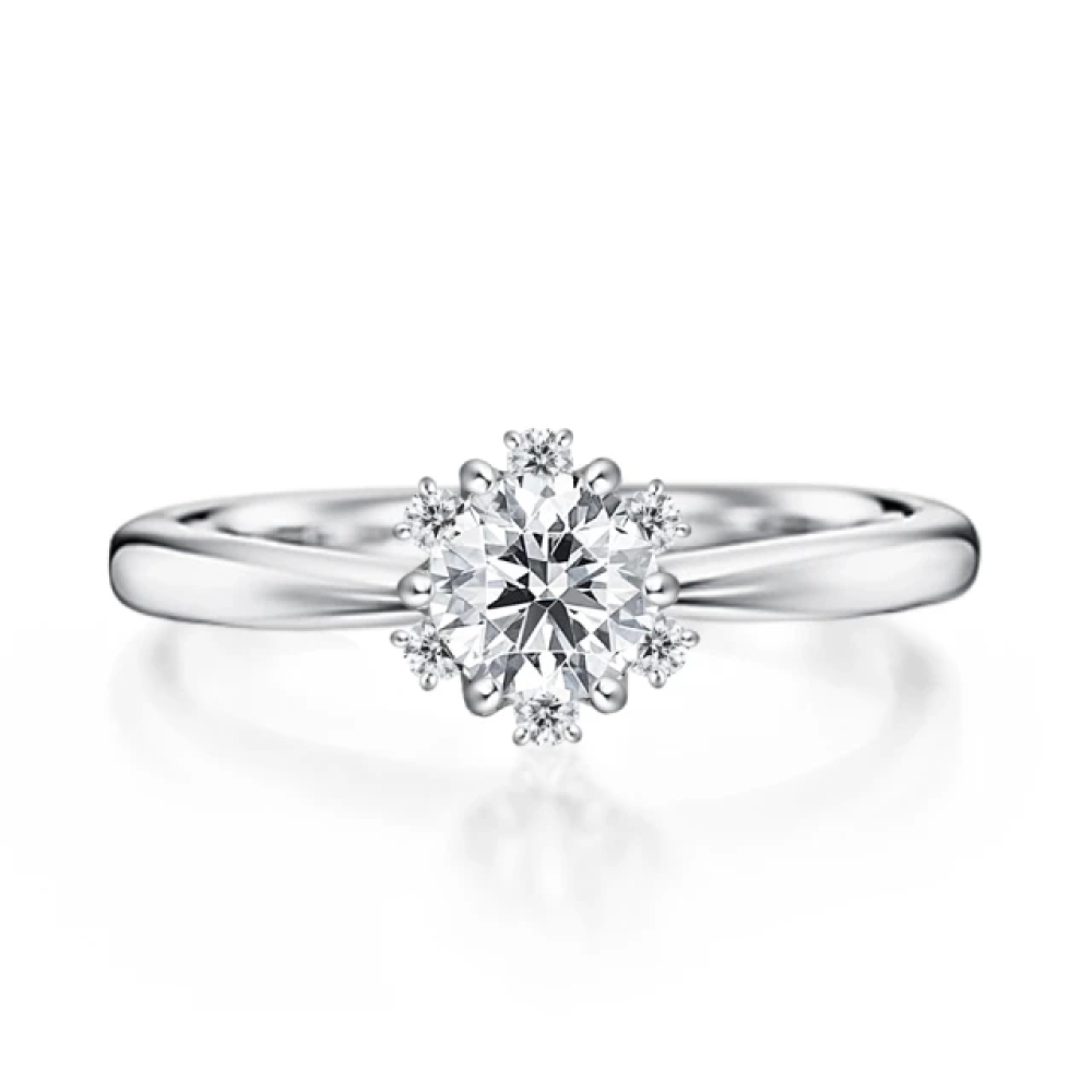 【City Diamond 引雅】『織女星』14K天然鑽石46分白K金戒指 鑽戒(FVVS2)