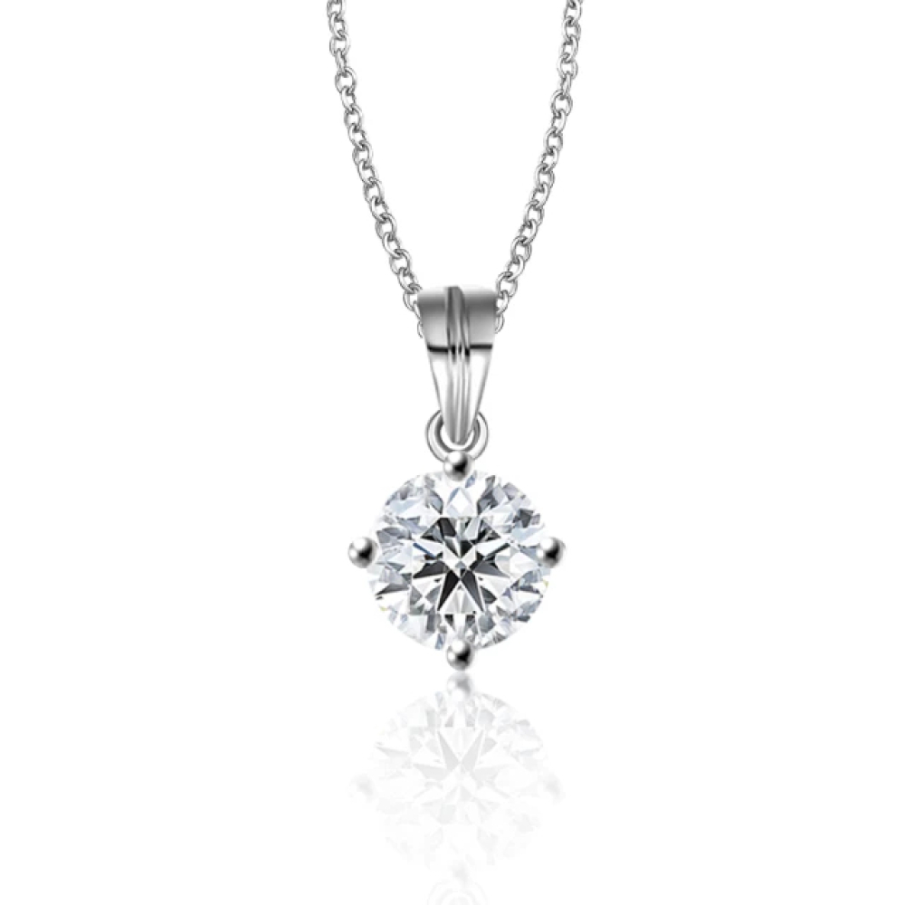 【City Diamond 引雅】獨家限量 18K 18分 天然鑽石 項鍊 鑽墜(璀璨流光系列)