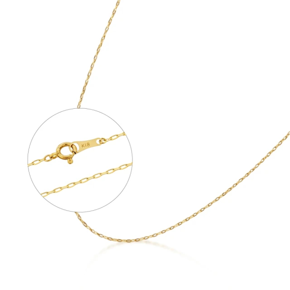 【City Diamond 引雅】日本 18K金 小豆款 16吋 項鍊(東京Yuki系列)