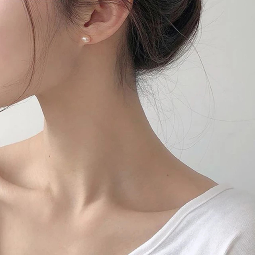 【City Diamond 引雅】天然 粉橘珍珠 項鍊 串鍊 耳環 套組(珠潤月詠系列)