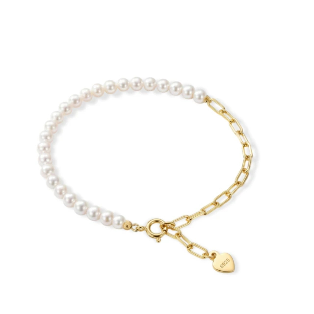 【City Diamond 引雅】天然 米粒珍珠 3.5mm 手鍊(珠潤月詠系列)