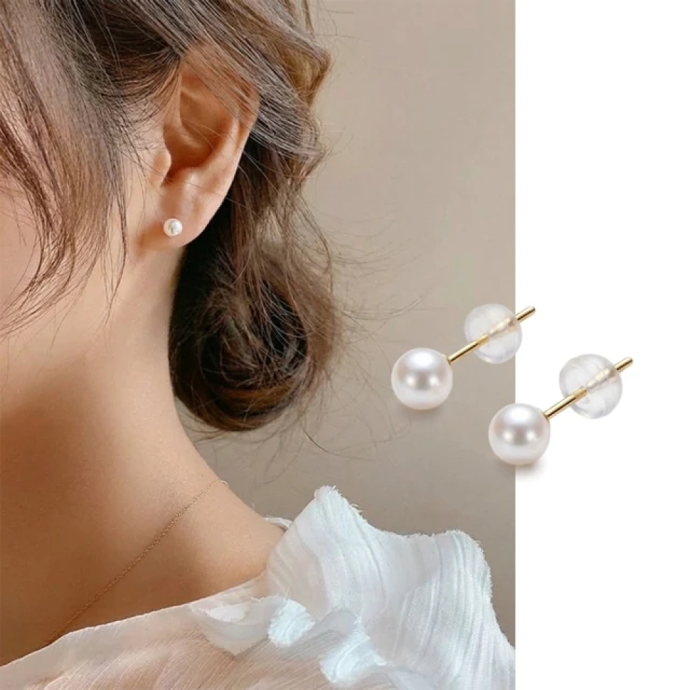 【City Diamond 引雅】網路獨家 10K 天然日本頂級高光 AKOYA 珍珠 4MM 單顆耳環(東京Yuki系列)