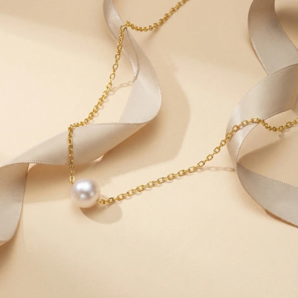 【City Diamond 引雅】網路獨家 10K日本鉑金鑽石7-8分 AKOYA珍珠 K金 項鍊 耳環-多款任選 (東京Yuki系列)