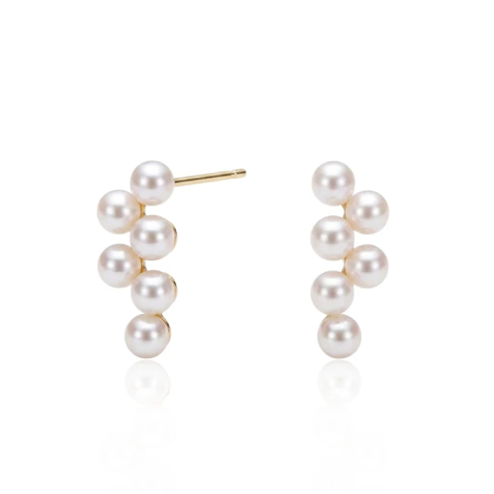 【City Diamond 引雅】網路獨家 日本AKOYA珍珠 3mm 925純銀 造型 耳環 (東京Yuki系列)