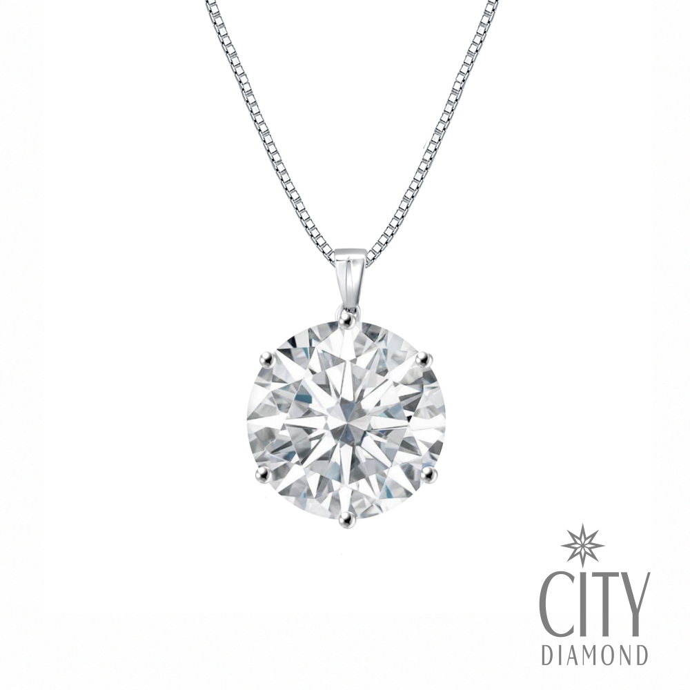 【City Diamond 引雅】日本進口 天然鑽石1克拉 鉑金 項鍊 (東京Yuki系列)