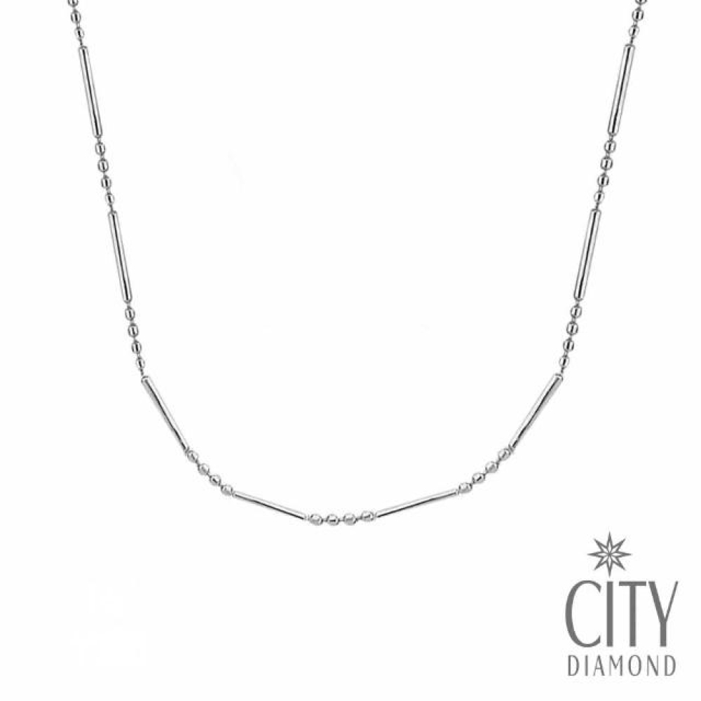 【City Diamond 引雅】義大利 16吋 竹節鏈 K金項鍊/項鏈(粗版)