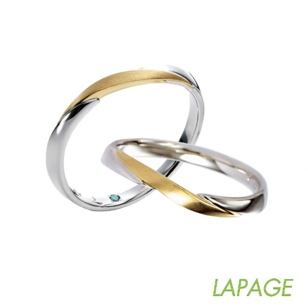 【LAPAGE】日本進口 大理花 鉑金雙色18K玫瑰金對戒(花卉系列)