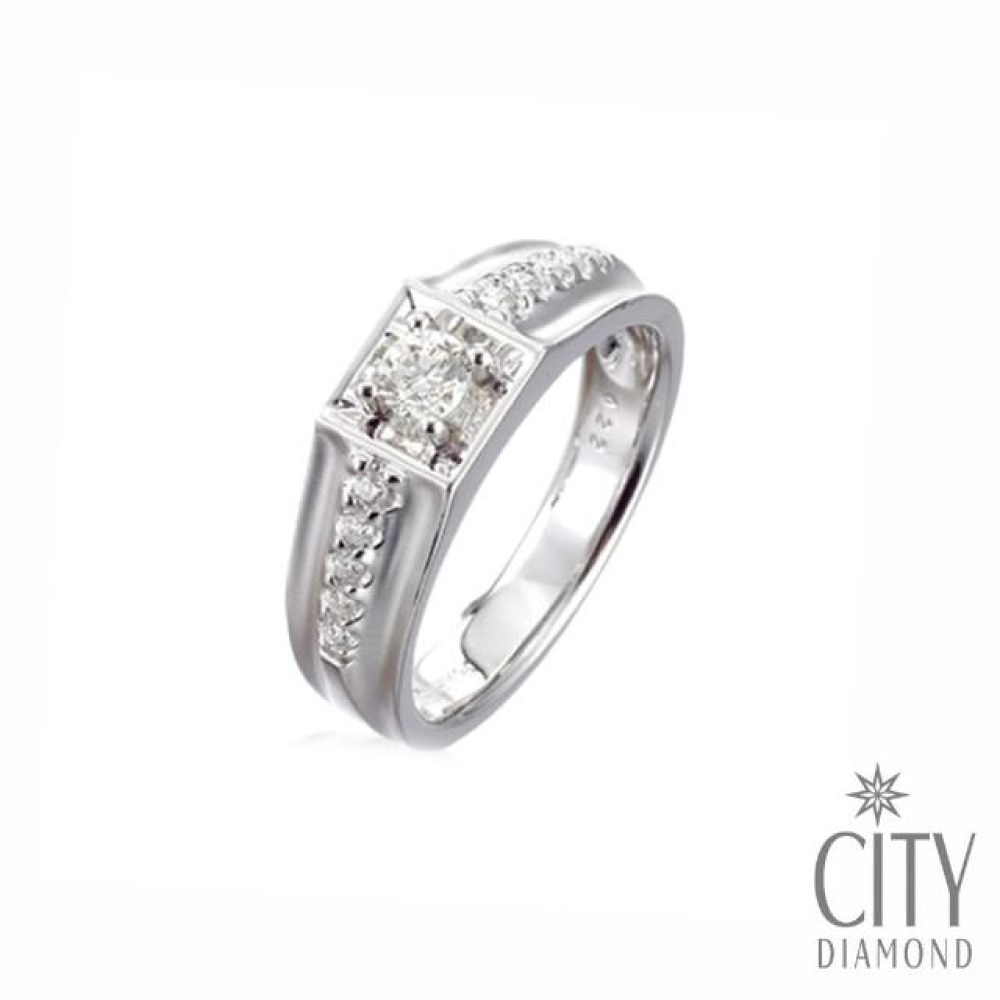 【City Diamond 引雅】燦爛的日子 30分鑽石男鑽戒(男鑽戒系列)