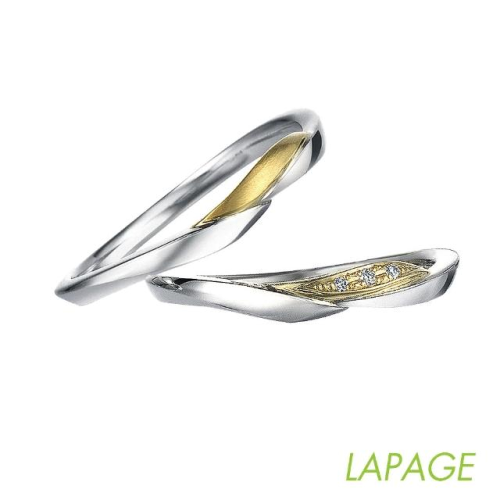 【LAPAGE】日本進口 香草 鉑金鑽石對戒(花卉系列)
