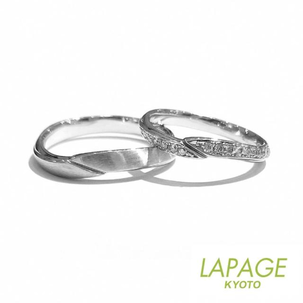 【LAPAGE】日本進口 小雛菊 鉑金鑽石對戒(花卉系列)