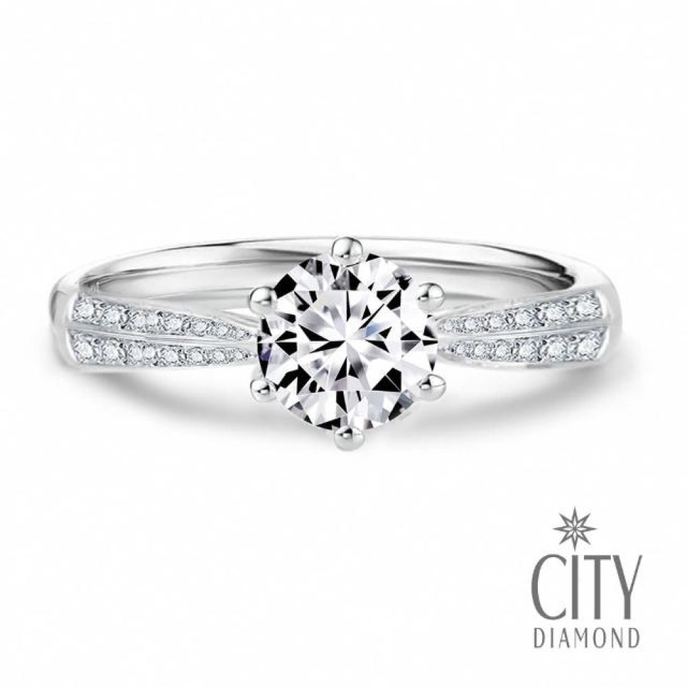 【City Diamond 引雅】『月光』30分 華麗鑽石戒指/求婚鑽戒