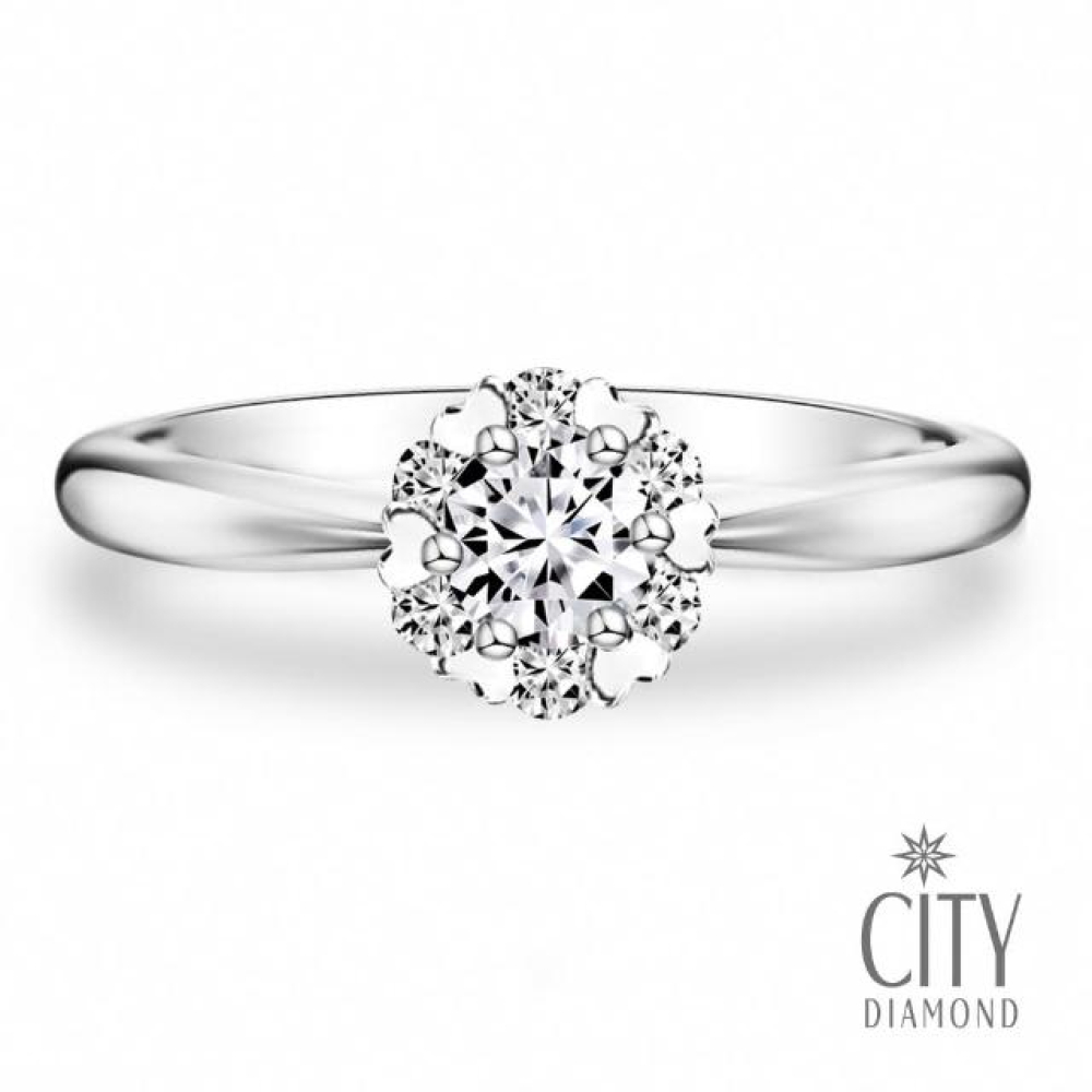 【City Diamond 引雅】『焦糖甜蕊』30分 華麗鑽石戒指/求婚鑽戒