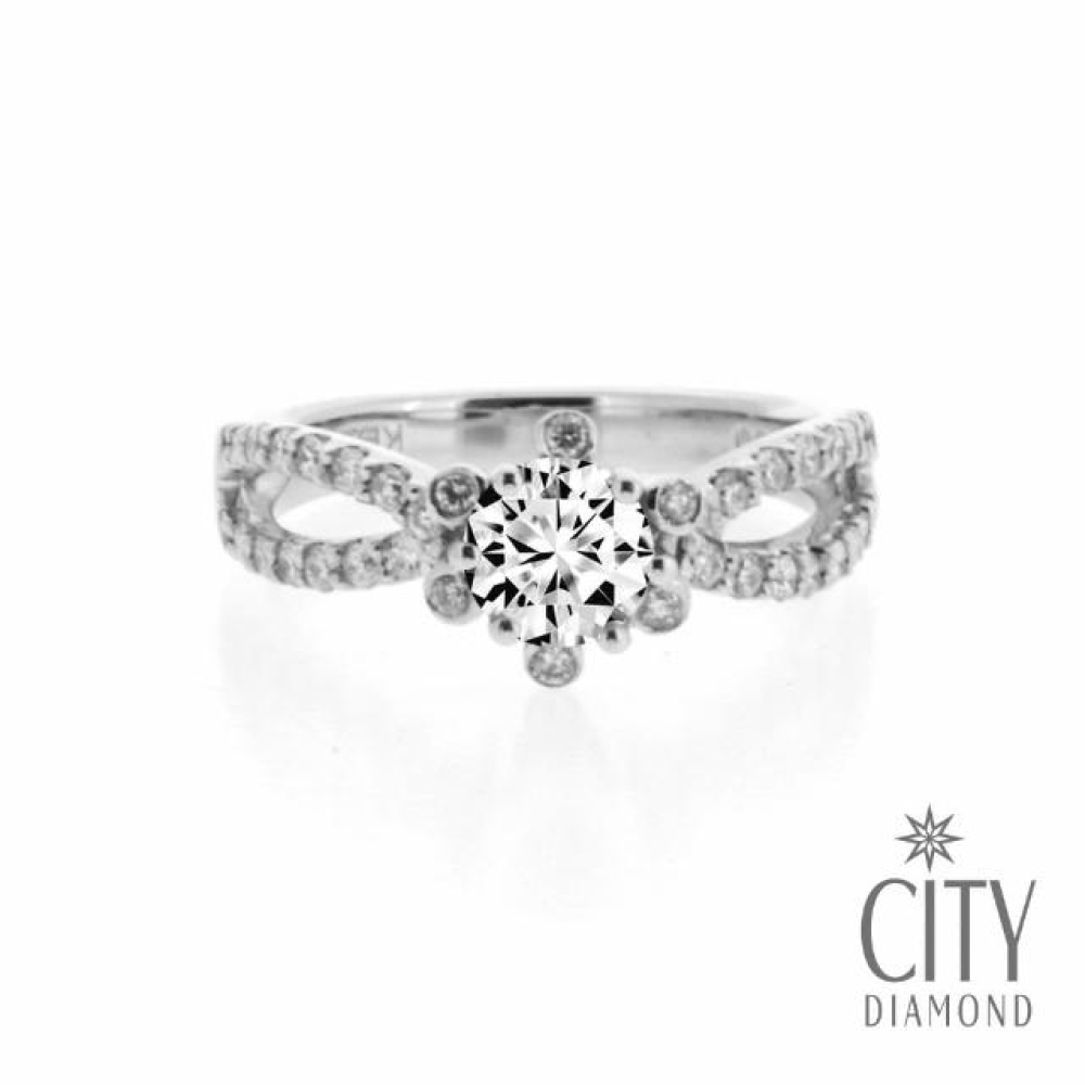 【City Diamond 引雅】『幸福花冠』50分 華麗鑽石戒指/求婚鑽戒