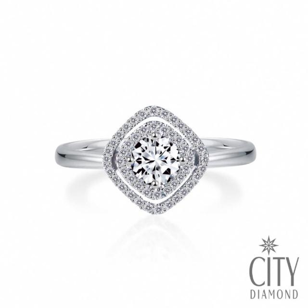 【City Diamond 引雅】『冰菱』30分 華麗鑽石戒指/求婚鑽戒