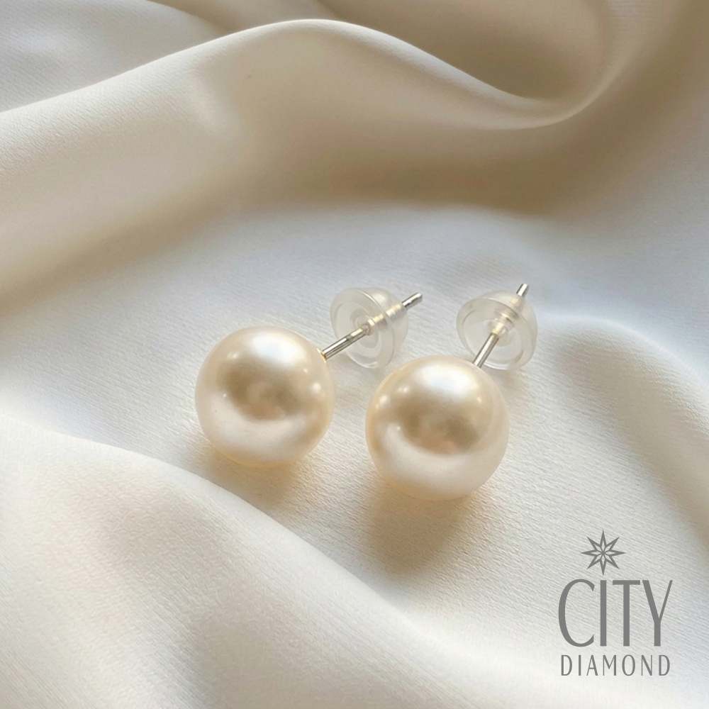 【City Diamond 引雅】網路獨家 鉑金日本 AKOYA 珍珠 7.5-8mm 單顆耳環(東京Yuki系列)