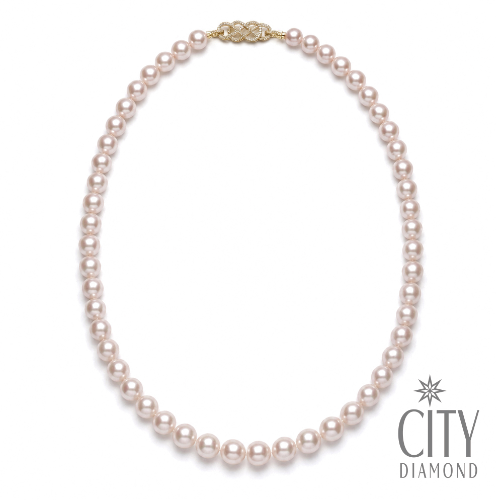 【City Diamond 引雅】網路獨家 日本 AKOYA珍珠 7.5-8mm 純銀 花珠 串鍊 項鍊 附日本證書 (東京Yuki系列)