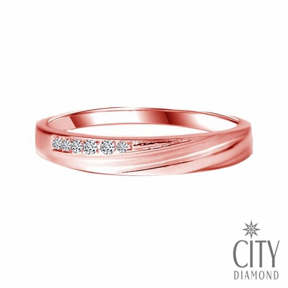 【City Diamond 引雅】『摯愛永恆』天然鑽石玫瑰K金戒指 女戒(永恆守護系列)