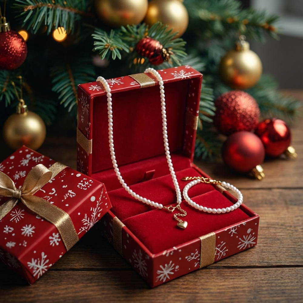 【City Diamond 引雅】天然珍珠純銀3.5-4mm極光小燈泡等級伸縮串鍊 手鍊 套組