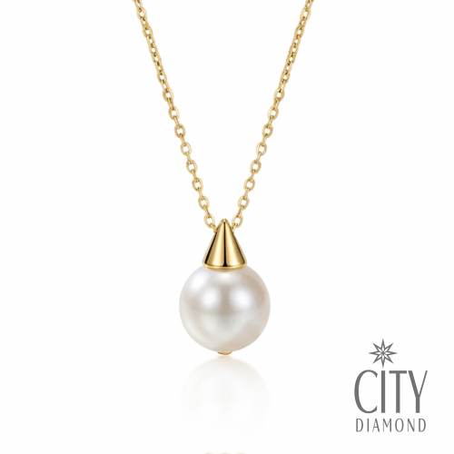 18K日本AKOYA珍珠8.5mm黃K金項鍊