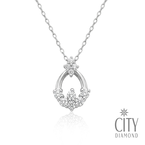 日本鉑金天然鑽石15分水滴項鍊